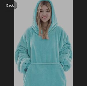 NEW - Wearable Hoodie Blanket, Cyan